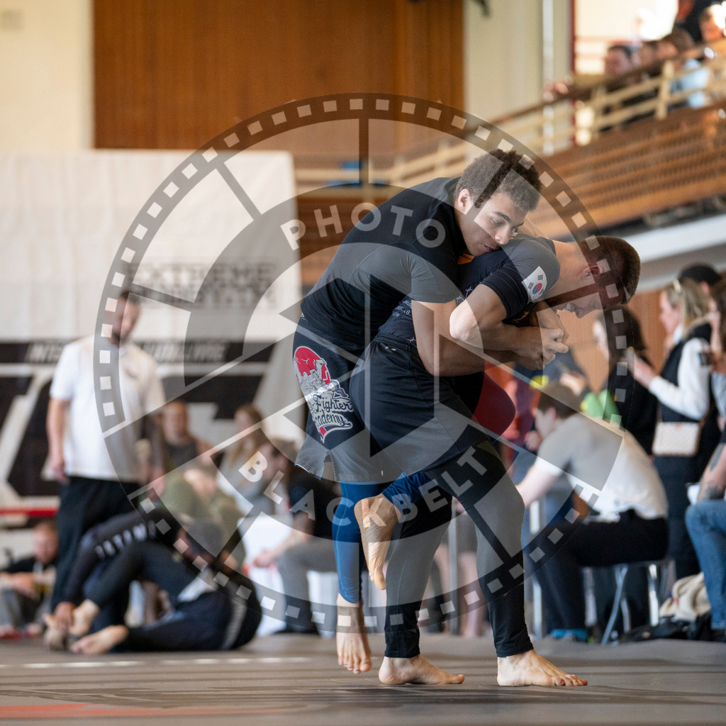 20240309PBB6001 | Fighters compete during the International Luta Livre (ILLCS) Spring Championship in Hannover, Germany, on March 9, 2024.