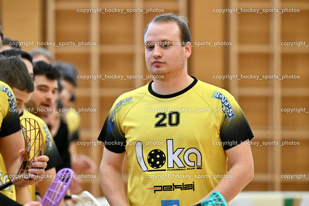 VSV Unihockey  vs. FBK Loka  | #20 Luka Podobnik FBK Loka, VSV Unihockey  vs. FBK Loka , VSV Unihockey  vs. FBK Loka  am 25.01.2026 in Villach (Ballspielhalle St. Martin), Austria, (Photo by Bernd Stefan)