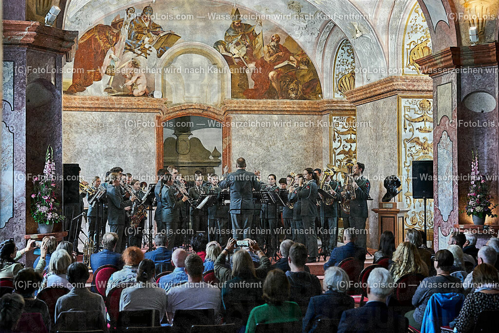 ALS1684_XXXIX-Chopin-Festival_Ausklang_Militaermusikkapelle NOe | (C)FotoLois.com, Alois Spandl, XXXIX. internationales CHOPIN-Festival in der Kartause Gaming, AUSKLANG in der Barockbibliothek mit der Militärmusik Niederösterreich unter der Leitung von Militärkapellmeister Oberst Adolf Obendrauf, So 6. August 2023.