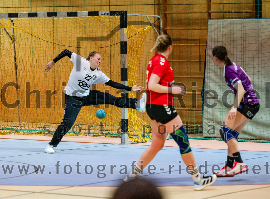 2023-11-04_055_SpVgg_Altenerding_gegen_TV_Altoetting | Erding, Deutschland, 04.11.2023:
Handball, Bezirksoberliga Frauen Altbayern 2023 / 2024, 6. Spieltag, SpVgg Altenerding gegen TV Altötting, Endergebnis: 28:26

Juliane Grimme (TV Altötting, #22), Julia Kranich (SpVgg Altenerding, #9)

Foto: Christian Riedel / fotografie-riedel.net
