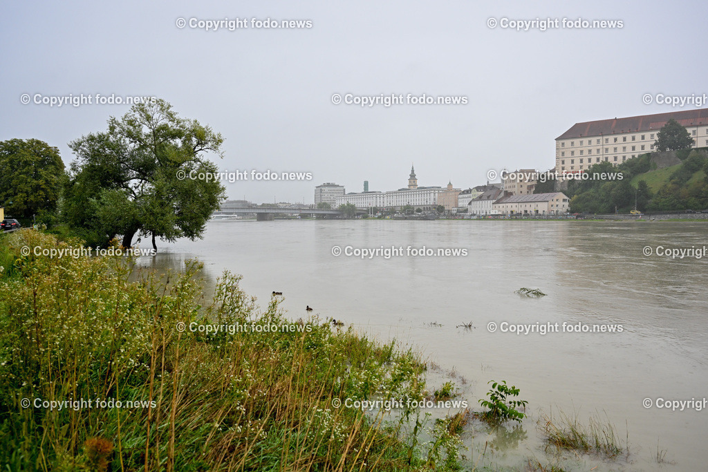 Linz_ Hochwasser_ 29.08.2023-14 | 29.8.2023, Linz, AUT, Urfahr, Hochwasser, im Bild Alt-Urfahr, Donau Badestrand uebeflutet