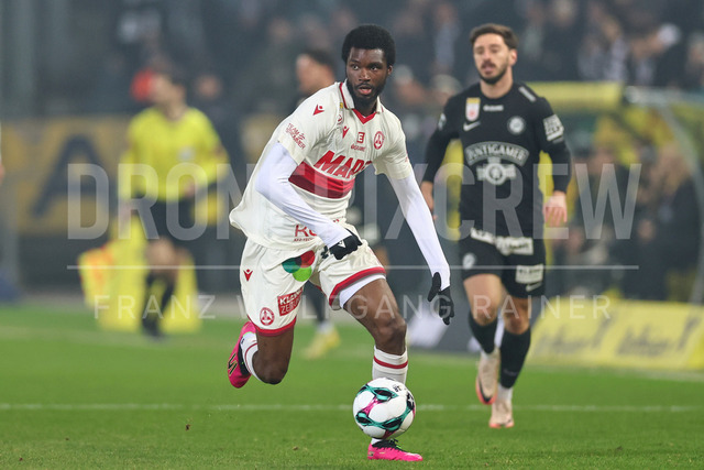 UEFA Europa League 2025/26: SK Sturm Graz vs SK Brann | Graz, Austria, 29.JAN.26 - SOCCER - UEFA Europa League, SK Sturm Graz vs SK Brann Bergen. The image shows Beres Owusu (GAK).