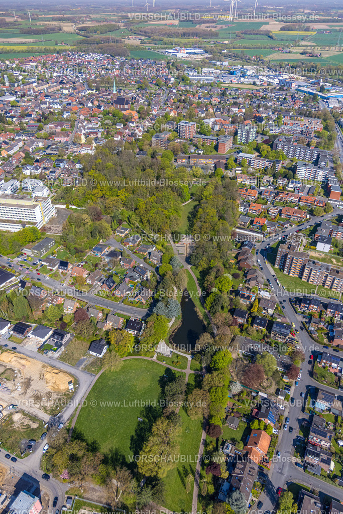 Hamm260400832Bockum-Hoevel | Luftbild, Hallohpark, grüne Lunge, links das St. Josef Krankenhaus, Bockum-Hövel, Hamm, Ruhrgebiet, Nordrhein-Westfalen, Deutschland