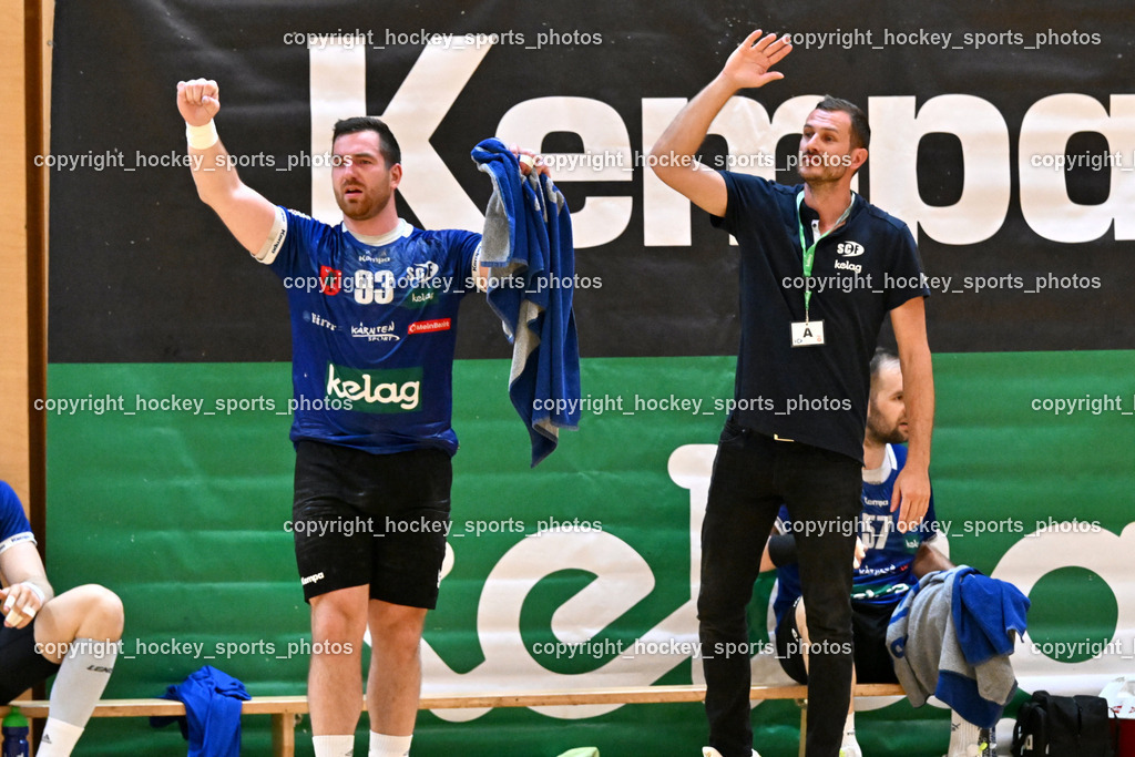 SC Ferlach vs. UHK Krems | Jubel #93 Nosan Blaz SC Ferlach, Asisstentcoach SC Ferlach Pomorisac Dean, SC Ferlach vs. UHK Krems, SC Ferlach vs. UHK Krems am 02.05.2026 in Ferlach (Ballspielhalle Ferlach), Austria, (Photo by Bernd Stefan)