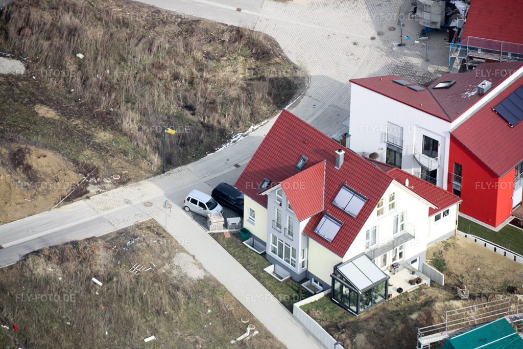 Luftbild: Neubaugebiet Am Höhenweg in Kandel im Bundesland Rheinland-Pfalz in Deutschland. Foto: IMG_16789.jpg vom 15.02.2009 durch Werner Riehm/FLY-FOTO.de
