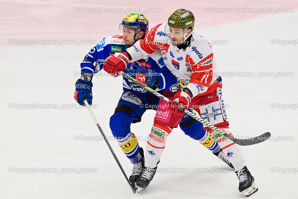 EC IDM Wärmepumpen VSV vs. HCB Südtirol Alperia | #11 Cristiano Digiacinto HCB Südtirol Alperia, #22 Nikita Scherbak EC VSV, EC IDM Wärmepumpen VSV vs. HCB Südtirol Alperia, EC IDM Wärmepumpen VSV vs. HCB Südtirol Alperia am 28.12.2025 in Villach (Stadthalle Villach), Austria, (Photo by Bernd Stefan)