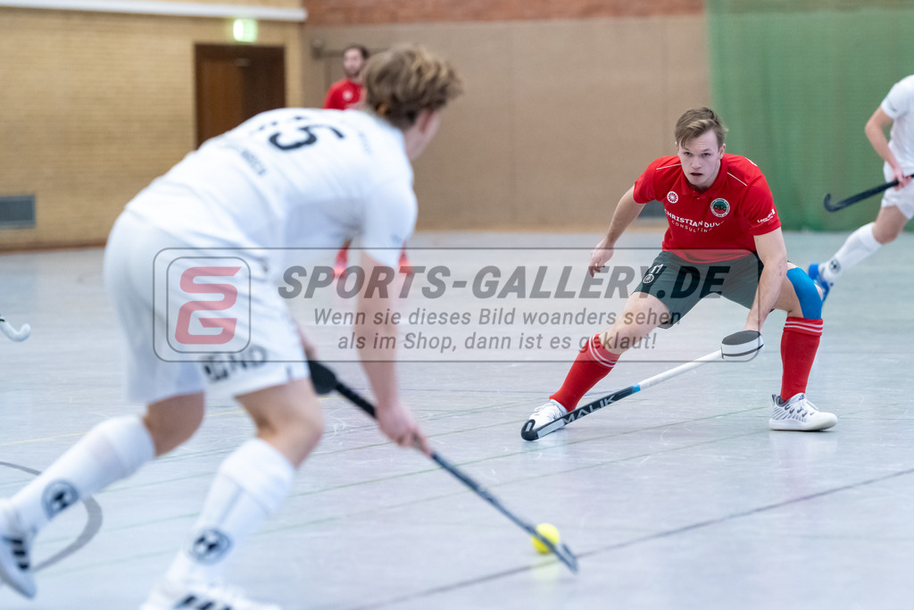 SFE_20230115_0027 | 1. Bundesliga Hockey Herren Schwarz-Weiss Neuss - Crefelder HTC am 15.01.2023 in  (Sporthalle Jahnerstrasse), Photo: Stephan Fehrmann 2022 (Sports-Gallery),Elias Friedrich ( Crefelder HTC #11 )