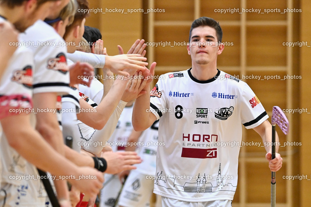 VSV Unihockey vs. KAC Floorball | #8 Alexander Apold KAC Floorball, VSV Unihockey vs. KAC Floorball, VSV Unihockey vs. KAC Floorball am 28.03.2026 in Villach (Ballspielhalle St. Martin), Austria, (Photo by Bernd Stefan)