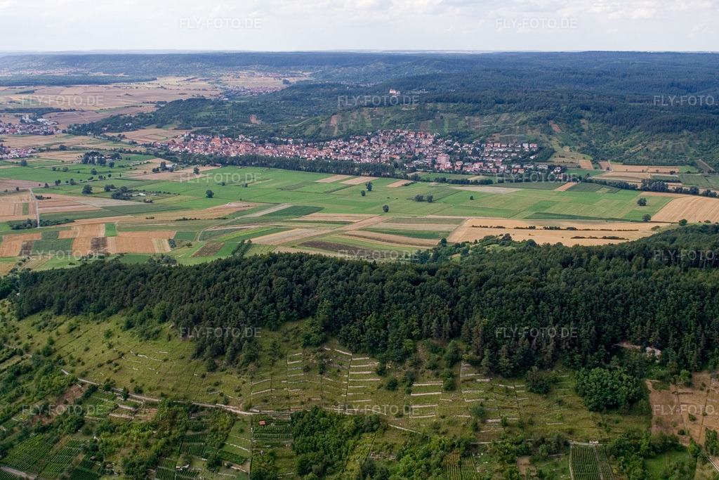 Luftbild: Ortsansicht von Süden im Ortsteil Unterjesingen in Tübingen im Bundesland Baden-Württemberg in Deutschland. Foto: IMG_12177.jpg vom 02.08.2008 durch Werner Riehm/FLY-FOTO.de