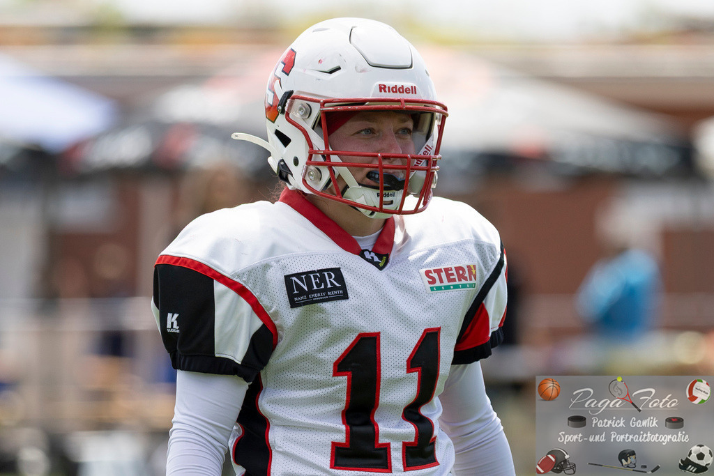 GFLW 1: German Football League Women 1: Rodgau Pioneers Ladies - Stuttgart Scorpions Sisters, 07.06.2026 | Hanna Marina Gandowitz (Stuttgart Scorpions Sisters #11), Freisteller, Portrait / Porträt, Rodgau Pioneers Ladies - Stuttgart Scorpions Sisters, Rodgau, Maingau-Energie-Stadion "Am Weichsee", 7.6.2026 - Realisiert mit Pictrs.com