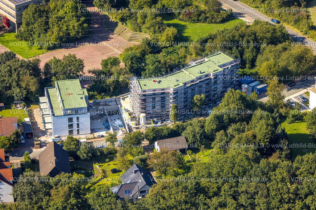 Hattingen240810008 | Luftbild, Holthausen West Baustelle mit Neubau am Halweg, Holthausen, Hattingen, Ruhrgebiet, Nordrhein-Westfalen, Deutschland