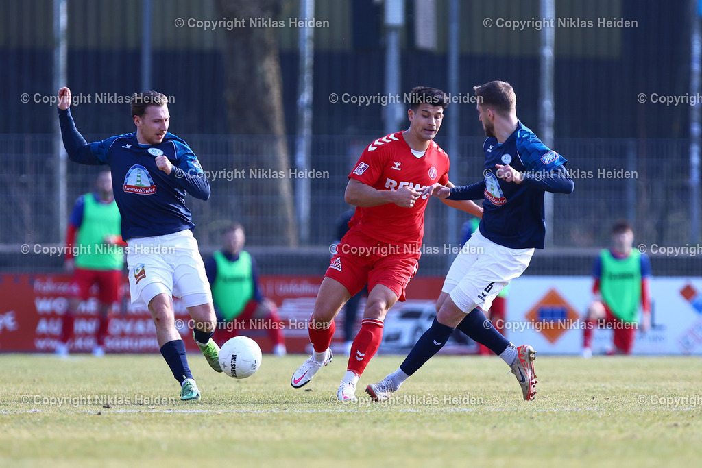 NH_FCEintrachtNorderstedt_SSVJeddeloh_RegionalligaNord_23032025 | #29 Fabian Grau (FC Eintracht Norderstedt), #6 Michel Leon Hahn (SSV Jeddeloh)Fußball I Herren I Regionalliga Nord I Saison 2024-2025 I 27. Spieltag I FC Eintracht Norderstedt - SSV Jeddeloh I 23.03.2025 I Edmund-Plambeck-Stadion