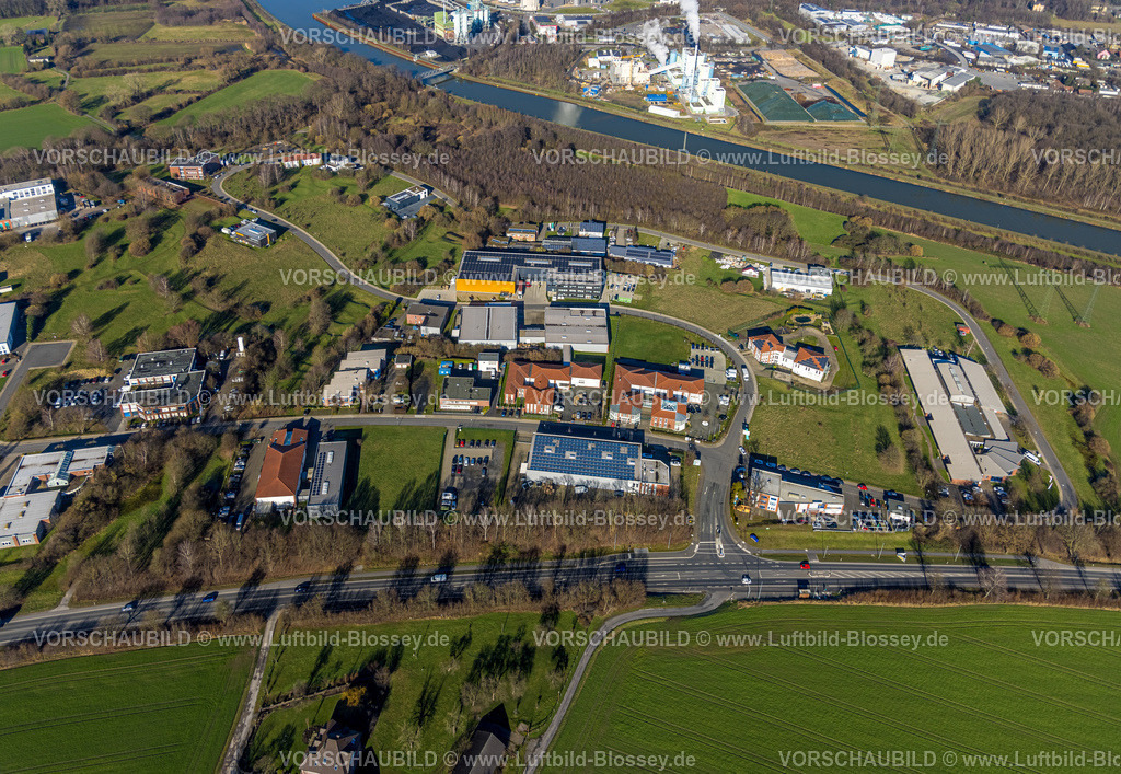 Luenen230204506 | Luftbild, Gewerbegebiet Im Berge-Ost, Pierbusch, Brambauer, Lünen, Ruhrgebiet, Nordrhein-Westfalen, Deutschland
