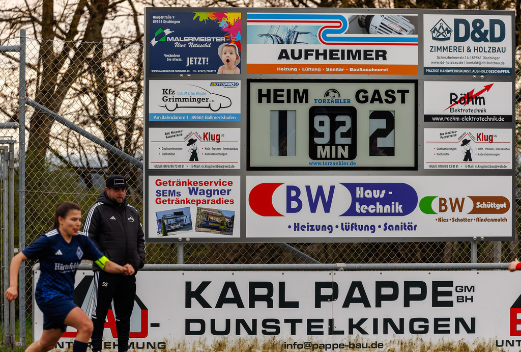 HÄRFCH_260404_3-87 | FC Härtsfeld 03 vs. 1.FC Heidenheim 1846 II, Fußball, Frauen, Bezirksliga, 2025/2026, 11. Spieltag, 04.04.2026 in Dunstelkingen (Foto: Michael Bulling) - Realisiert mit Pictrs.com