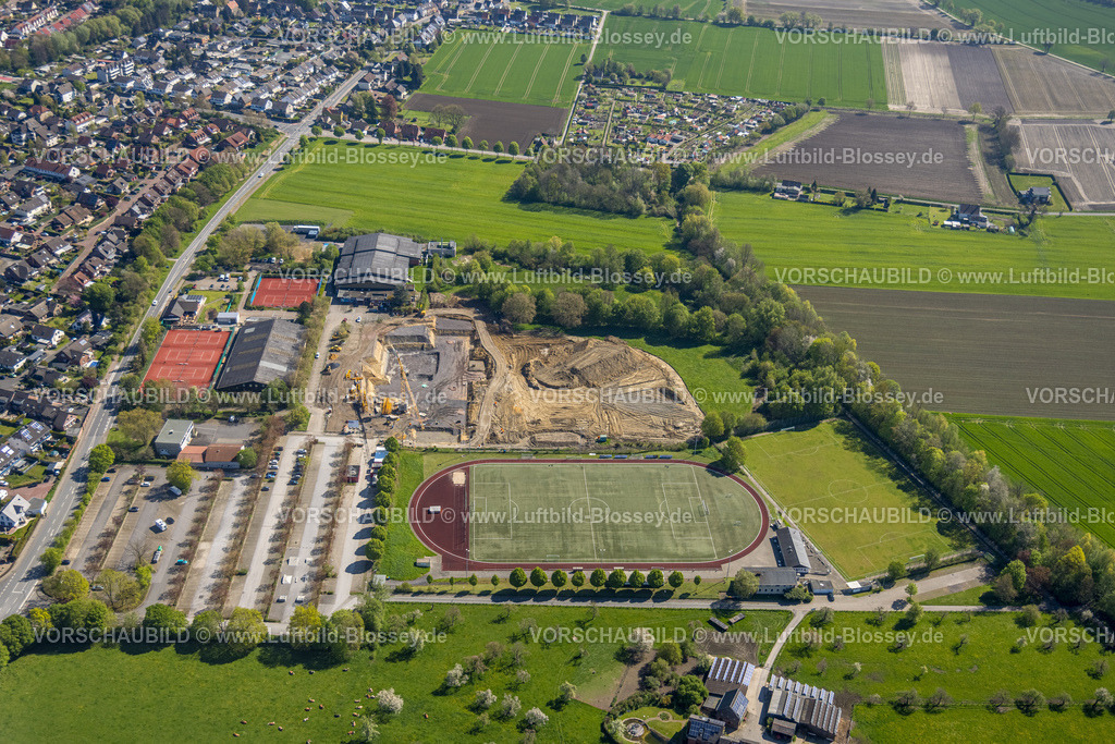 Bergkamen230406342 | Luftbild, Baustelle am Sportzentrum Weddinghofen, Weddinghofen, Häupenweg, Bergkamen, Ruhrgebiet, Nordrhein-Westfalen, Deutschland