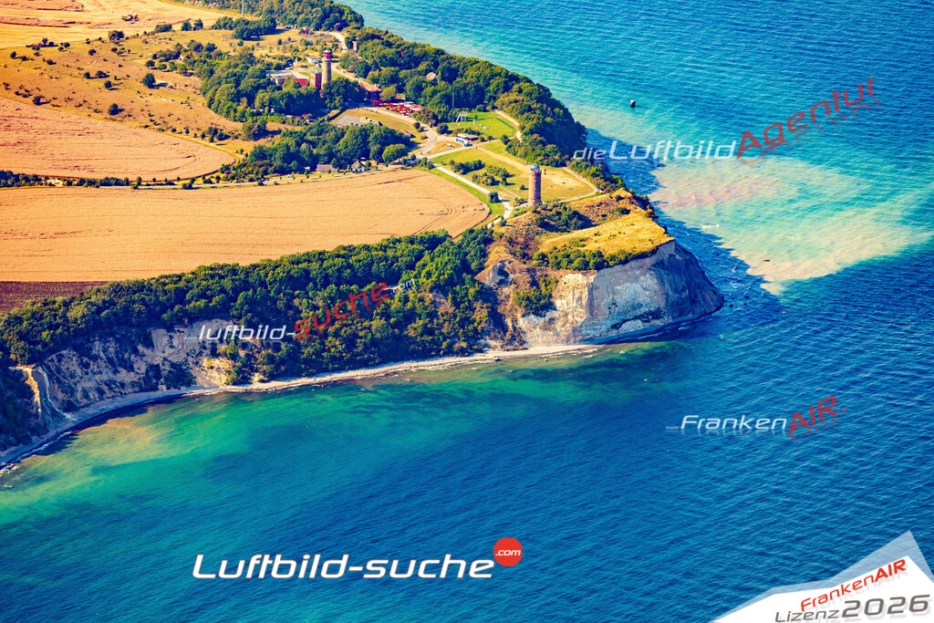 Luftaufnahme Kap Arkona Putgarten - Die Luftaufnahme wurde 2025 vom UL-Flugzeug heraus erstellt ( ohne Drohne ) - Hochauflösende Luftaufnahme - für professionelle Ausdrucke geeignet. Die Geschenkidee !Mit Lizenz und Bildrechte bestellbar