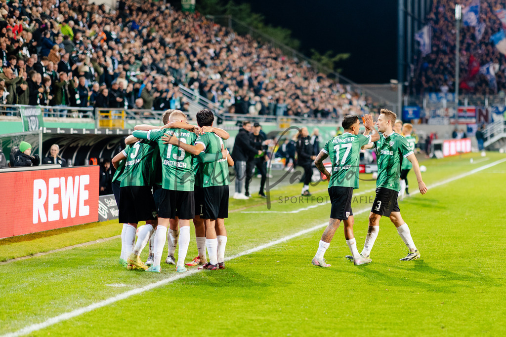 2. Bundesliga, Saison 2025/26, 11. Spieltag: SC Preußen Münster - Holstein Kiel | Münster, 31.10.2025: 2. Bundesliga, 11. Spieltag, SC Preußen Münster gegen Holstein Kiel im LVM-Preußenstadion in Münster an. Foto: sportfotografie.ms | Markus Paletta - Realisiert mit Pictrs.com