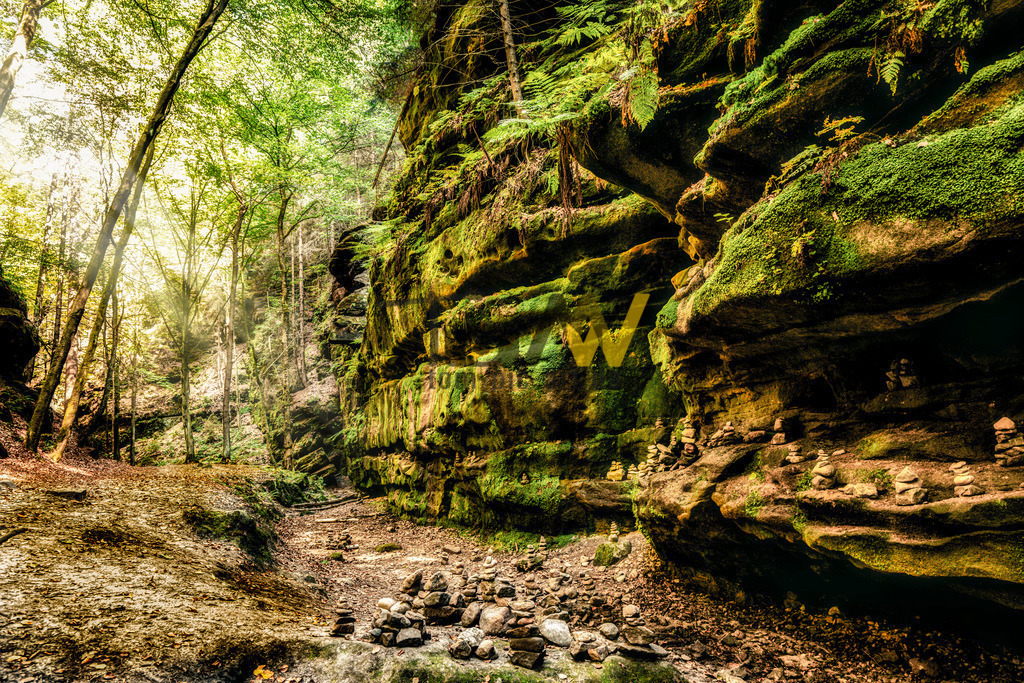 Riesige Elbsandsteinfelsen mit Moos-Flechten-Sächsische Schweiz | Riesige uralte mit Moos und Flechten bewachsene Elbsandsteinfelsen in der sächsischen Schweiz - Realisiert mit Pictrs.com