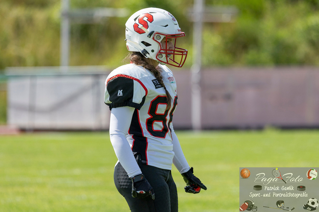 GFLW 1: German Football League Women 1: Rodgau Pioneers Ladies - Stuttgart Scorpions Sisters, 07.06.2026 | Angela Daniela Luzia Kächle (Stuttgart Scorpions Sisters #86), Freisteller, Portrait / Porträt, sRodgau Pioneers Ladies - Stuttgart Scorpions Sisters, Rodgau, Maingau-Energie-Stadion "Am Weichsee", 7.6.2026 - Realisiert mit Pictrs.com