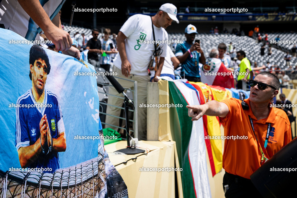 FOOTBALL : Argentine vs Espagne – Finale de la Coupe du Monde FIFA 2026. New York New Jersey Stadium, East Rutherford, New Jersey, États-Unis. 19/07/2026. | Ambiance avec les supporters de l'équipe de Argentine
