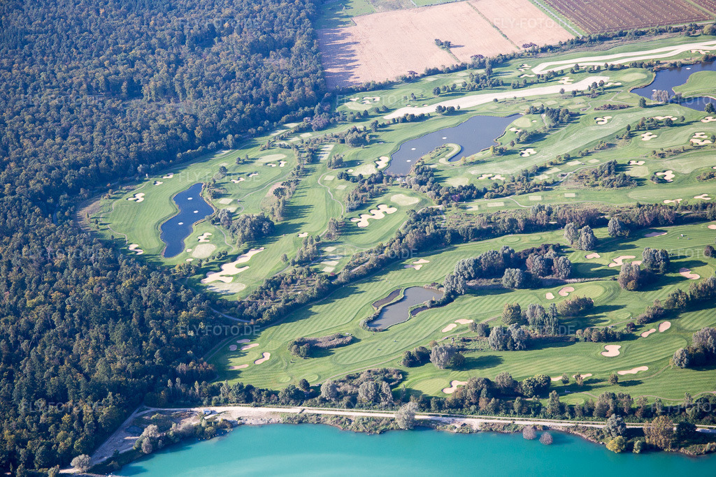 Luftbild: Golfclub am Lußhardtsee im Ortsteil Rot in St. Leon-Rot im Bundesland Baden-Württemberg in Deutschland. Foto: IMG_073514.jpg vom 26.09.2014 durch Werner Riehm/FLY-FOTO.de