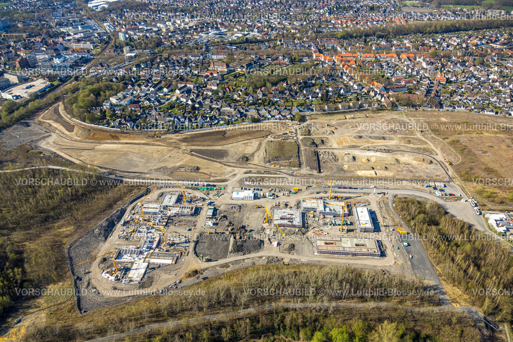 Luenen250403552 | Luftbild, Baugebiet Westfaliastraße, Alte Viktoriazeche, Lünen, Ruhrgebiet, Nordrhein-Westfalen, Deutschland