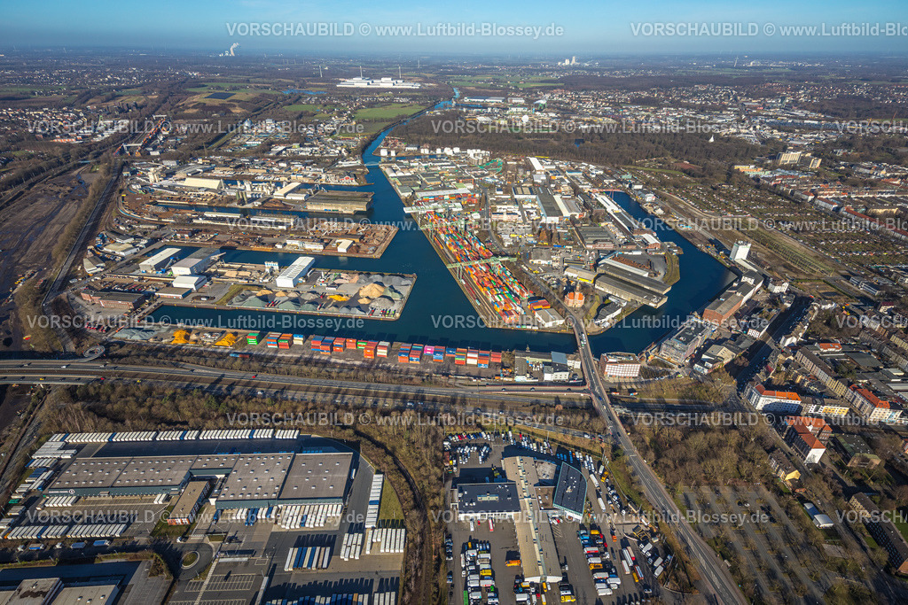 Dortmund240102284 | Luftbild, Hafen Übersicht, Hafen, Dortmund, Ruhrgebiet, Nordrhein-Westfalen, Deutschland