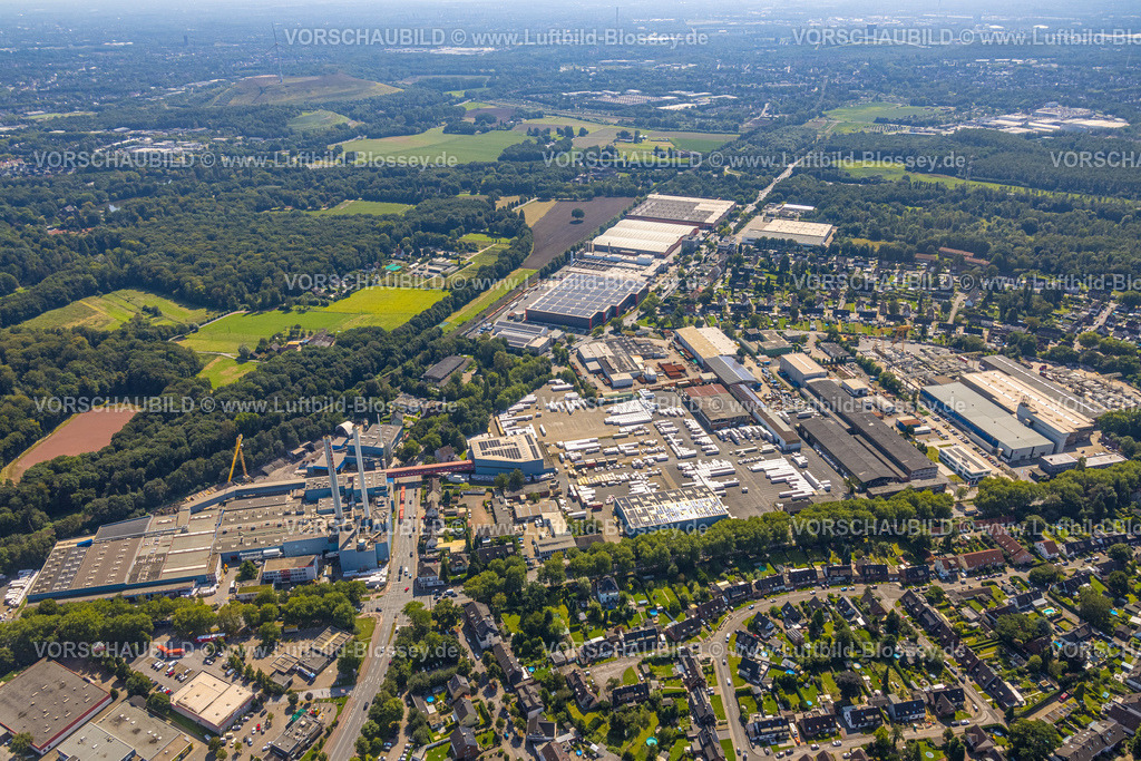 Gladbeck240806767 | Luftbild, Gewerbegebiet Bottroper Straße, Ortsansicht Ellinghorst, Gladbeck, Ruhrgebiet, Nordrhein-Westfalen, Deutschland