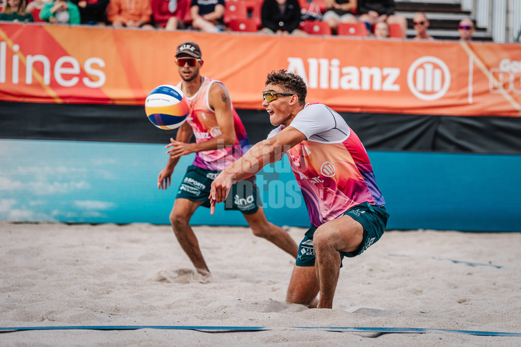 Beachvolleyball | Männer  | Allianz German Beach Tour 2024 | Tourstop Kühlungsborn | 10.08.2024 | Hennes Nissen bei der Annahme