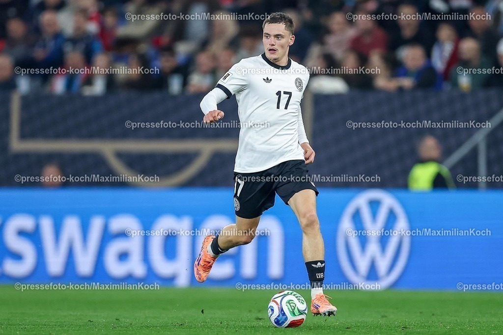 DFB10102502190 | 10.10.2025, Fußball, Länderspiel, Deutschland - Luxemburg, UEFA WM-Qualifikation, 2025/2026, Gruppe A, PreZero Arena in Sinsheim: Florian Wirtz (GER #17) DFB regulations prohibit any use of photographs as image sequences and or quasi-video.