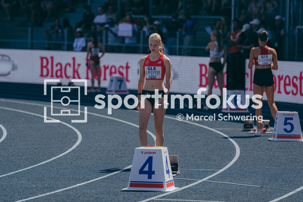 Deutsche Meisterschaften der Frauen und Männer 2026 | Anni Pfeiffer, TSV Bayer 04 Leverkusen, Deutsche Meisterschaften der Frauen und Männer 2026, Lohrheidestadion Bochum-Wattenscheid, 25.07.2026. Foto: Marcel Schwering / sportimfokus - Realisiert mit Pictrs.com