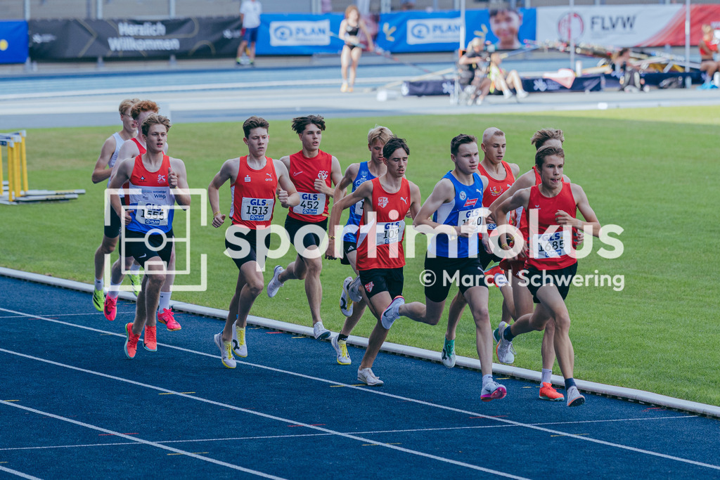 DM U23 U18 Bochum 2026 | 1500-Meter-Lauf mU18, Finale, Deutsche Meisterschaften der U18 &amp; U23 2026, Lohrheidestadion Bochum-Wattenscheid, 04.07.2026 Foto: Marcel Schwering / sportimfokus - Realisiert mit Pictrs.com