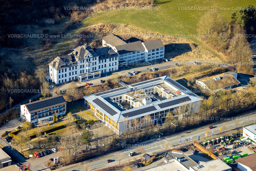 Lennestadt250309379Elspe | Luftbild, St. Franziskus Seniorenhaus und ehemaliges Altenheim, Trockenbrück, Lennestadt, Sauerland, Nordrhein-Westfalen, Deutschland