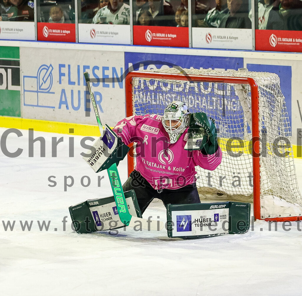 2025-10-10_095_TSV_Erding_gegen_onesto_Tigers_Bayreuth | Erding, Deutschland, 10.10.2025:Eishockey, Oberliga Süd 2025 / 2026, 7. Spieltag, TSV Erding gegen onesto Tigers Bayreuth, Endergebnis: 2:5Torwart Leon Meder (Erding Gladiators, #39)Foto: Christian Riedel / fotografie-riedel.net