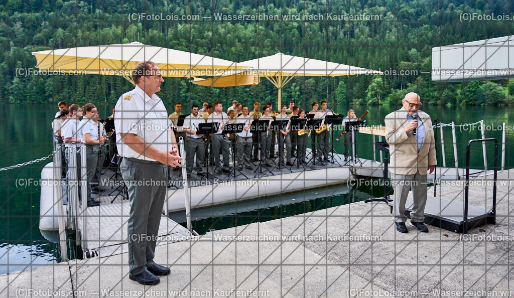 ALP0998_XXXX-Chopin-Festival_Ausklang | (C)FotoLois.com, Alois Spandl. XXXX. Chopin-Festival in der Kartause Gaming, musikalischer AUSKLANG auf der Seebühne Lunz mit dem Blasorchester der Miltärmusik Niederösterreich unter der Leitung von Oberst Adolf Obendrauf, So 18. August 2024.