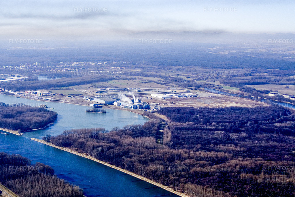 Luftbild: Industrie N von Wörth in Wörth am Rhein im Bundesland Rheinland-Pfalz in Deutschland. Foto: IMG_9378.jpg vom 17.02.2008 durch Werner Riehm/FLY-FOTO.de
