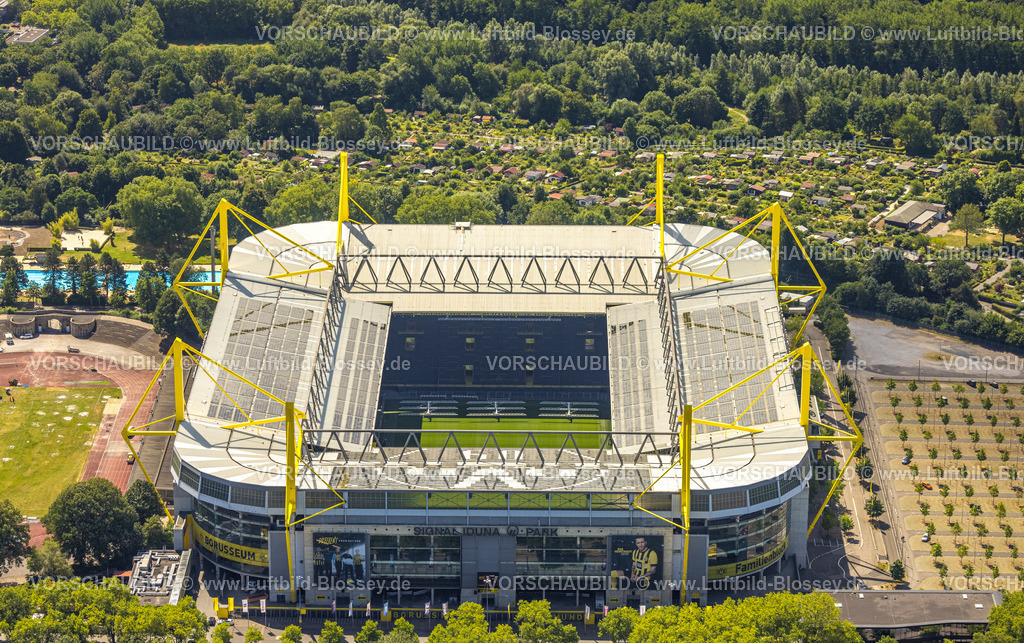 Dortmund220705305 | Luftbild, Signal Iduna Park, Westfalenstadion Dortmund, Bundesligastadion, BVB 09 Borussia Dortmund, Westfalenhalle, Dortmund, Ruhrgebiet, Nordrhein-Westfalen, Deutschland
