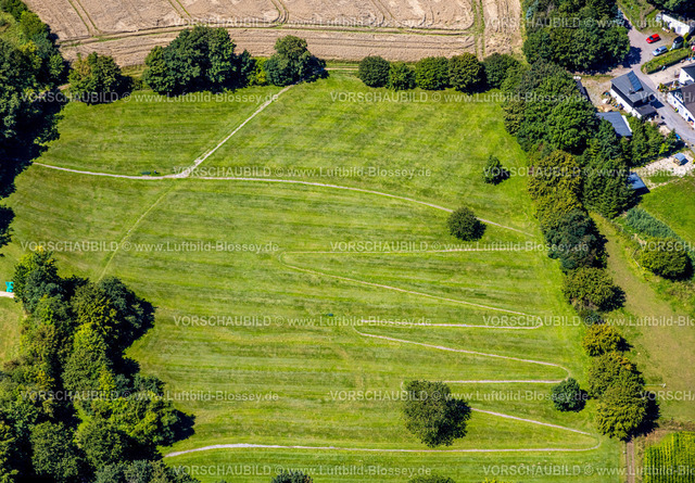 Ennepetal230801479 | Luftbild, Coronar-Übungsweg in Serpentinen, Übungsweg für die Herzklinik, Klinik Königsfeld, Spuren in der Landschaft, Windgarten, Ennepetal, Ruhrgebiet, Nordrhein-Westfalen, Deutschland