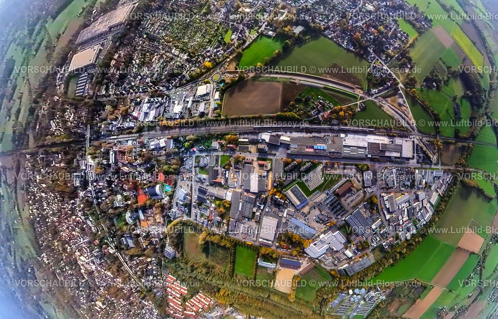 Kamen20221019_04Umgehung-Sued | Luftbild, Umgehung Süd Baustelle, Sportzentrum im Hemsack, Gewerbegebiet Hemsack zwischen Wilhelm-Bläser-Straße und Westicker Straße, Fisheye Aufnahme, Fischaugen Aufnahme, 360 Grad Aufnahme, Kamen, Ruhrgebiet, Nordrhein-Westfalen, Deutschland