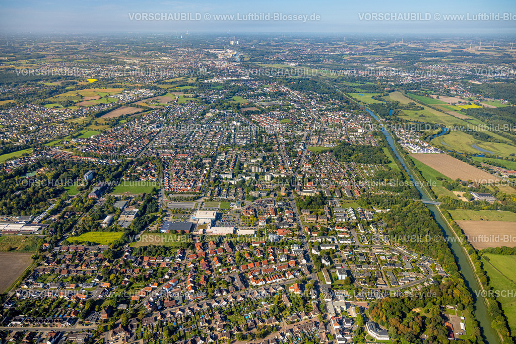 Hamm250900995 | Luftbild, Wohngebiet Ortsansicht Ortsteil Werries, Datteln-Hamn-Kanal, Fernsicht, Uentrop, Hamm, Ruhrgebiet, Nordrhein-Westfalen, Deutschland