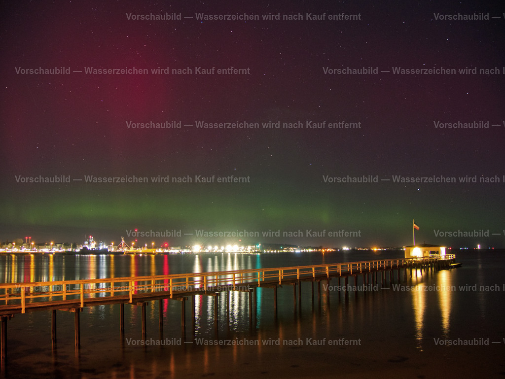 Nordlichter über Kiel | Polarlicht über der Kieler Förde.