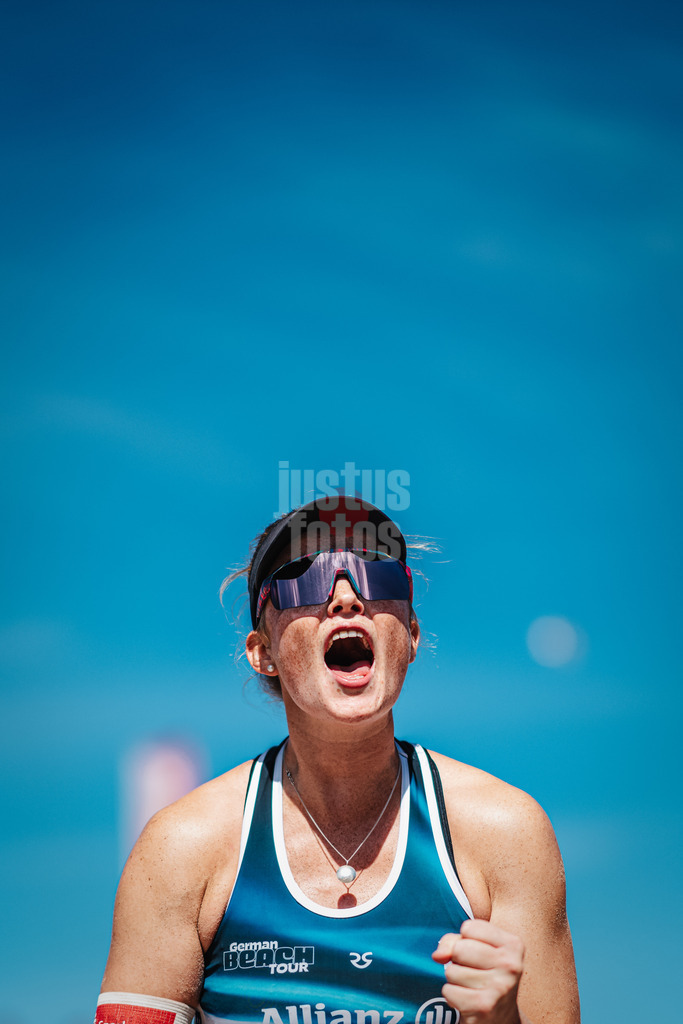 Beachvolleyball | Frauen | Allianz German Beach Tour 2024 | Tourstop Kühlungsborn | 11.08.2024 | Lea Kunst jubelt