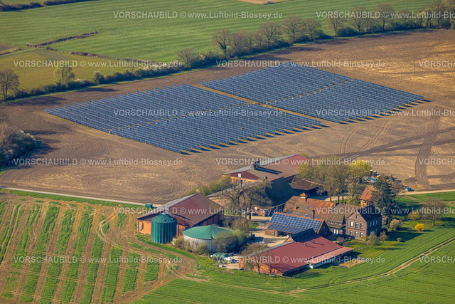 Nordkirchen250400935 | Luftbild, Solarpark, Freiflächenphotovoltaikanlage in der Bauernschaft Berger, Baustoffkontor Nord GmbH Solartechnik-Anbieter, Nordkirchen, Münsterland, Nordrhein-Westfalen, Deutschland