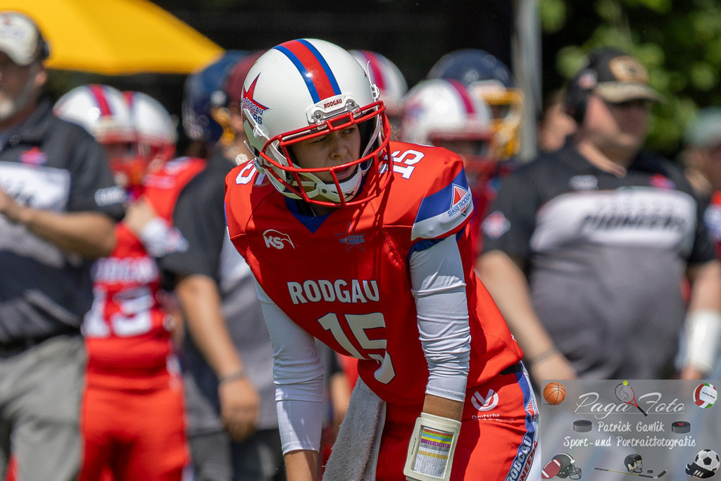 GFLW 1: German Football League Women 1: Rodgau Pioneers Ladies - Stuttgart Scorpions Sisters, 07.06.2026 | Selina Schirmer (Rodgau Pioneers Ladies #15), Freisteller, Portrait / Porträt, Rodgau Pioneers Ladies - Stuttgart Scorpions Sisters, Rodgau, Maingau-Energie-Stadion "Am Weichsee", 7.6.2026 - Realisiert mit Pictrs.com