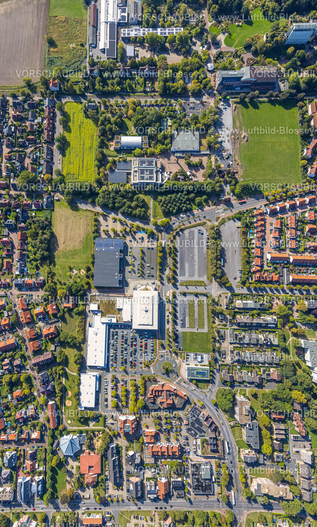 Hamm250901094 | Luftbild, Freiherr-vom-Stein-Gymnasium Hammmit Baustelle und Wiesenfläche, Eingangsbereich Maximilianpark, Uentrop, Hamm, Ruhrgebiet, Nordrhein-Westfalen, Deutschland