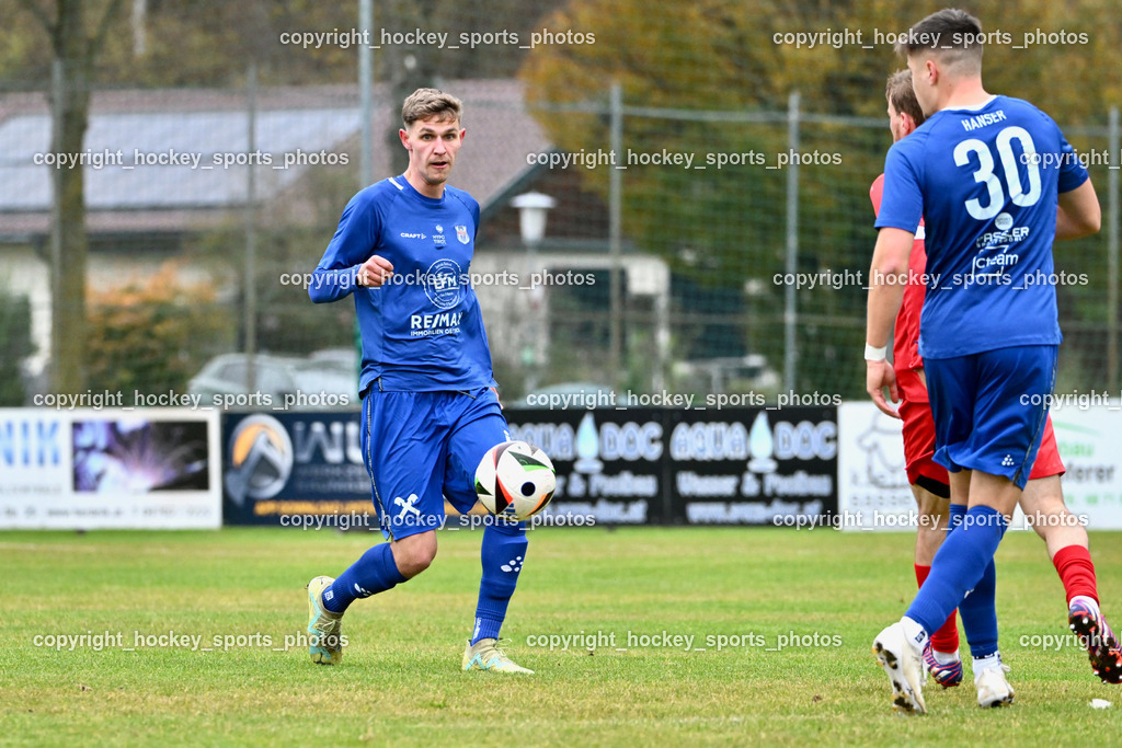 SV Rothenthurn vs. Union Matrei | #27 Hannes Wibmer Matrei, #30 Manuel Hanser  Matrei, SV Rothenthurn vs. Union Matrei, SV Rothenthurn vs. Union Matrei am 09.11.2024 in Rothenthurn (Sportplatz Rothenthurn), Austria, (Photo by Bernd Stefan)