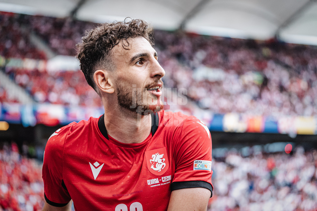 Fußball | Herren | UEFA-Fußball-Europameisterschaft 2024 | Gruppe B | Kroatien vs. Albanien | 19.06.2024 | Anzor Mekvabishvili (#20, Georgien)