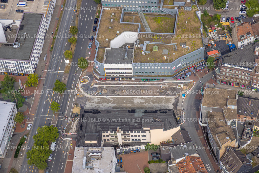 Hamm250700590Mitte | Luftbild, Baustelle Westentor am City-Center, Bundesstraße 63 Westring, Mitte, Hamm, Ruhrgebiet, Nordrhein-Westfalen, Deutschland