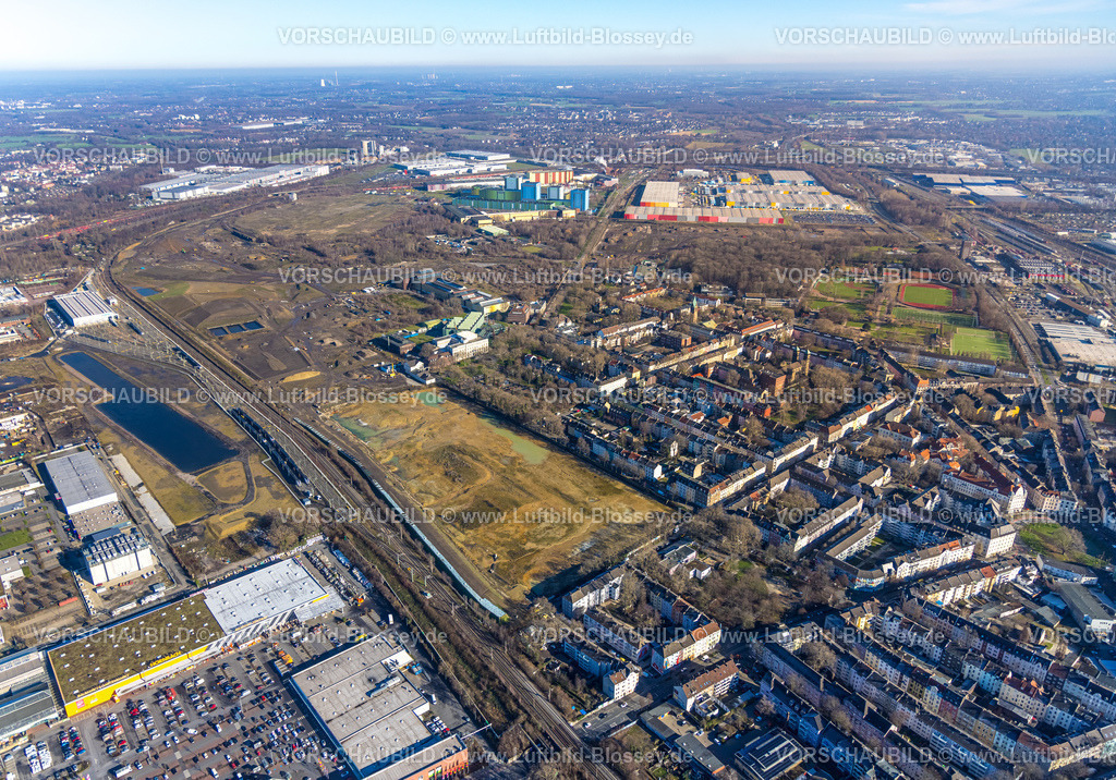 Dortmund230200042 | Luftbild des Hoesch-Areals der ehemaligen Westfalenhütte mit dem Hoeschmuseum und dem zukünftigen Park und Wohngebieten, Dortmund, Ruhrgebiet, Nordrhein-Westfalen, Deutschland