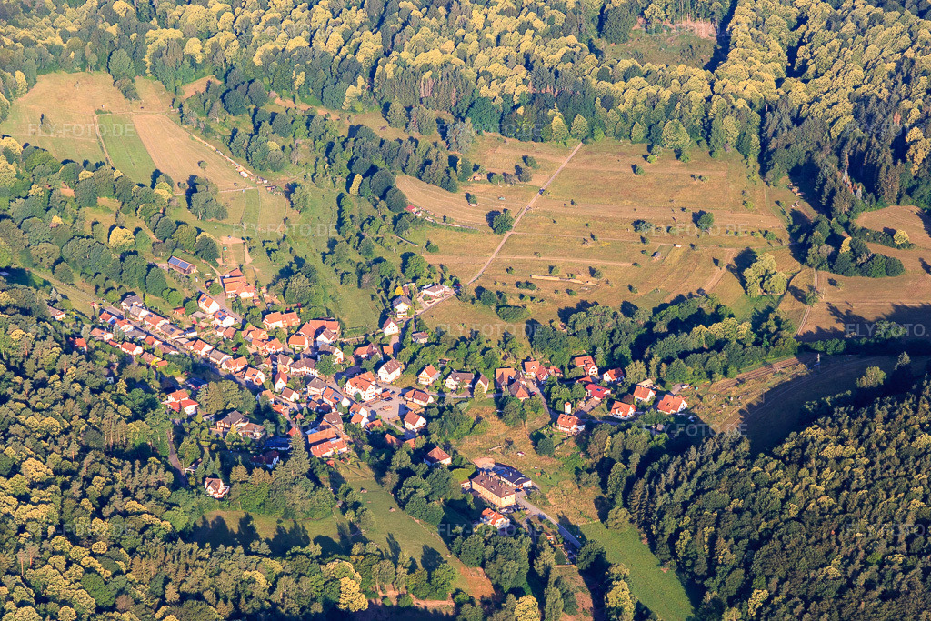 Luftbild: Ortsansicht von Südosten in Nothweiler im Bundesland Rheinland-Pfalz in Deutschland. Foto: IMG_120932.jpg vom 26.06.2020 durch Werner Riehm/FLY-FOTO.de